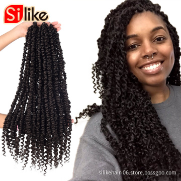 Natural Spring Pre Curly Crochet Braids 18 inch  passion twist hair water wave passion twist hair  passion twist crochet hair